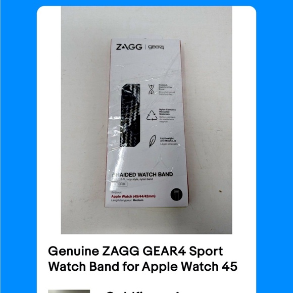Genuine ZAGG GEAR4 Sport Watch Band for Apple Watch 45 / 44 /42MM - Picture 3 of 3